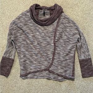 Calvin Klein Large Women's Marled Purple/Burgundy  Cowl Neck Sweater